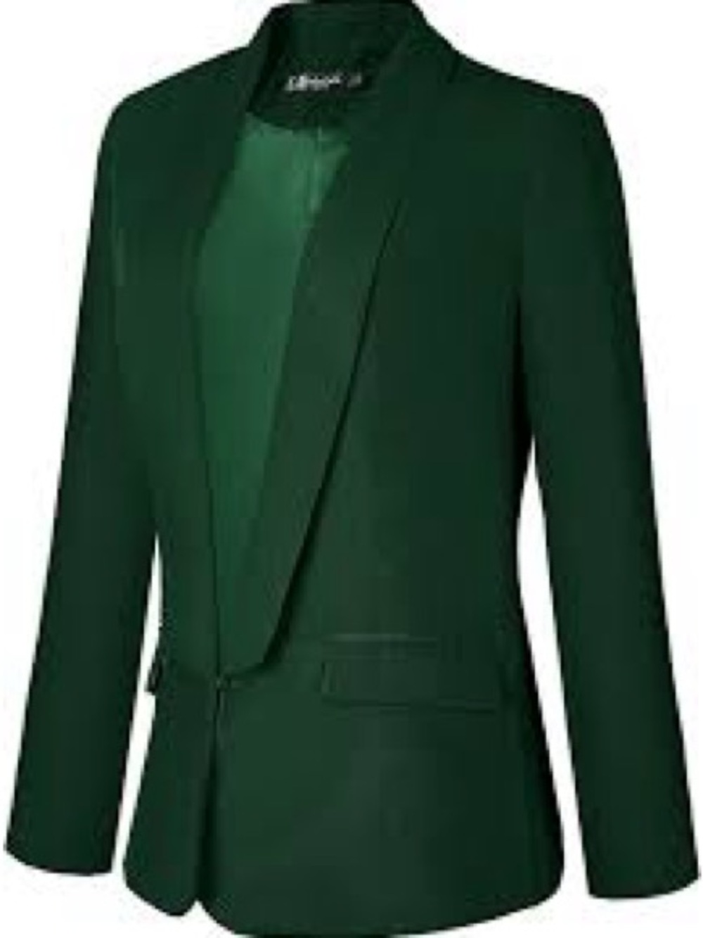 Urban Co. Women's Forest Green Open-Front Blazer